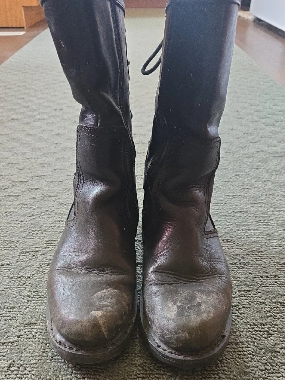 Harley-Davidson Tall Black Leather Motorcycle Boots - Picture 3 of 6